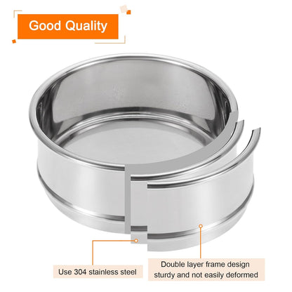 PATIKIL 150 Mesh Lab Sieve, 4" Diameter Test Sieve 304 Stainless Steel Wire Cloth (0.1mm) for Industrial Laboratory