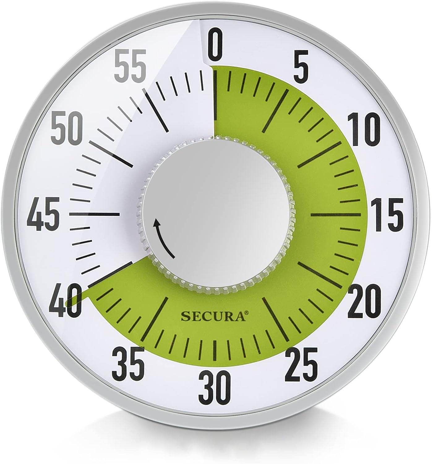 Secura 60-Minute Rainbow Visual Timer 6-Inch Mechanical Countdown Timers for Teaching, Meeting, Cooking, Working - Timer for Kids with Magnetic Backing (Blue)