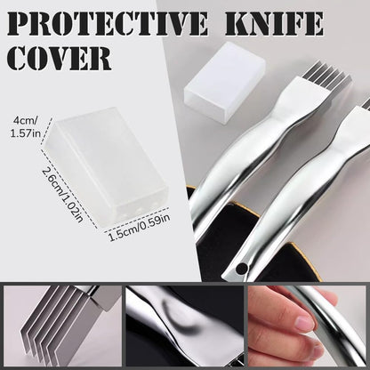 Shred Silk The Knife, Stainless Steel Green Onion Slicer Food Speedy Chopper, Onion Knife Sharp Scallion Shredding Cutter, Kitchen Vegetable Cutter Household Multifunctional Food Slicer (1, Silver)