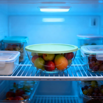 4.7 Qt Extra Large Glass Mixing Bowls, Clear Glass Bowl with Lid, Big Salad Bowl for Salad Fruit Bread Storage