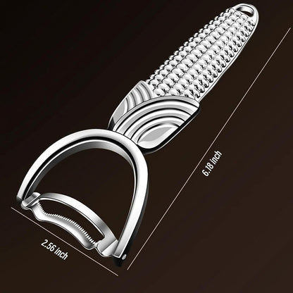 Maxjoy Corn Peeler and Cob Stripper Stainless Steel Tool for Kernel Removal on Corn Cob