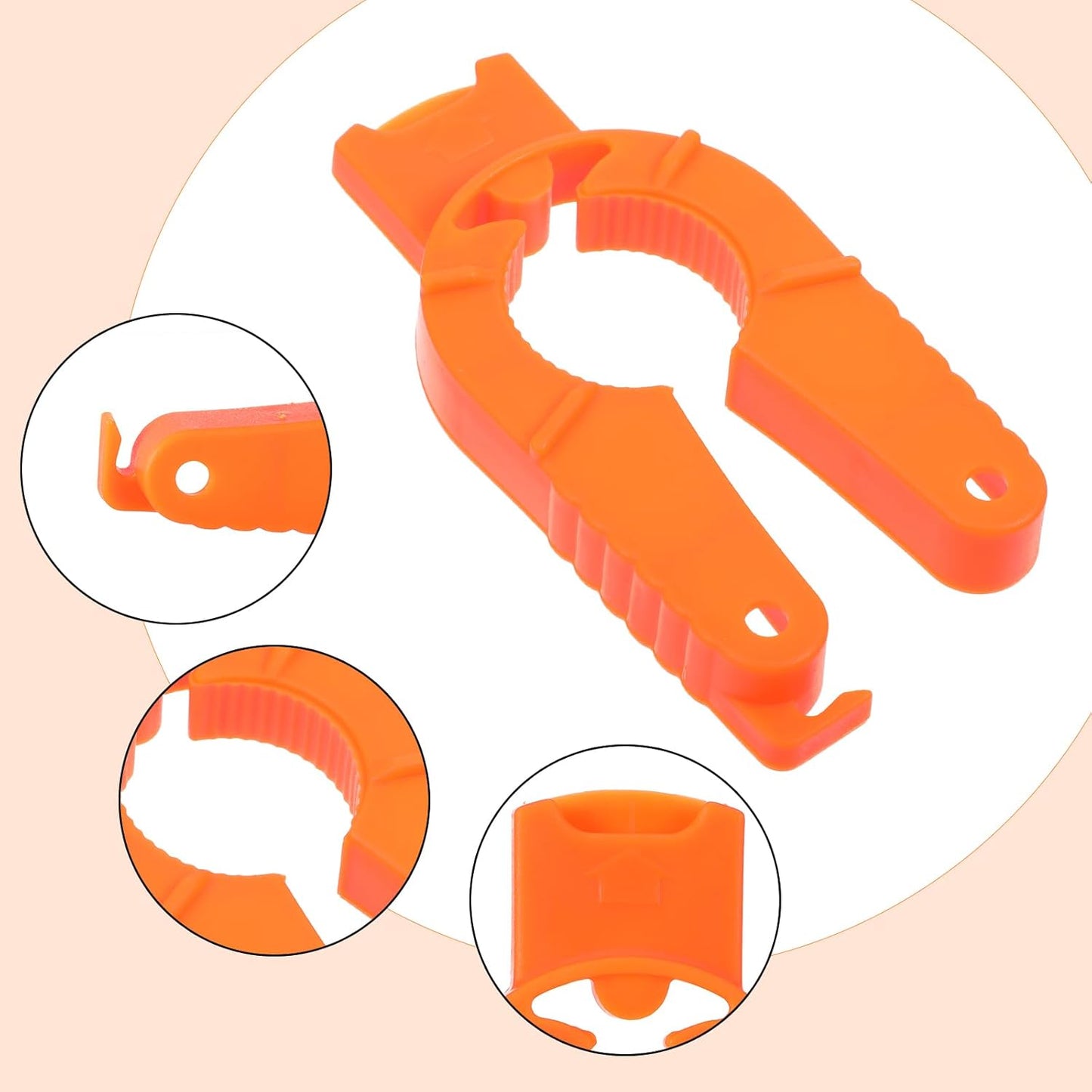 Plastic Bottle Cap Opener,3 Pack Water Bottle Opener,Orange Soda Can Opener,3 in 1 Multi-Purpose Water Bottle Opener for Arthritic Hands,Seniors