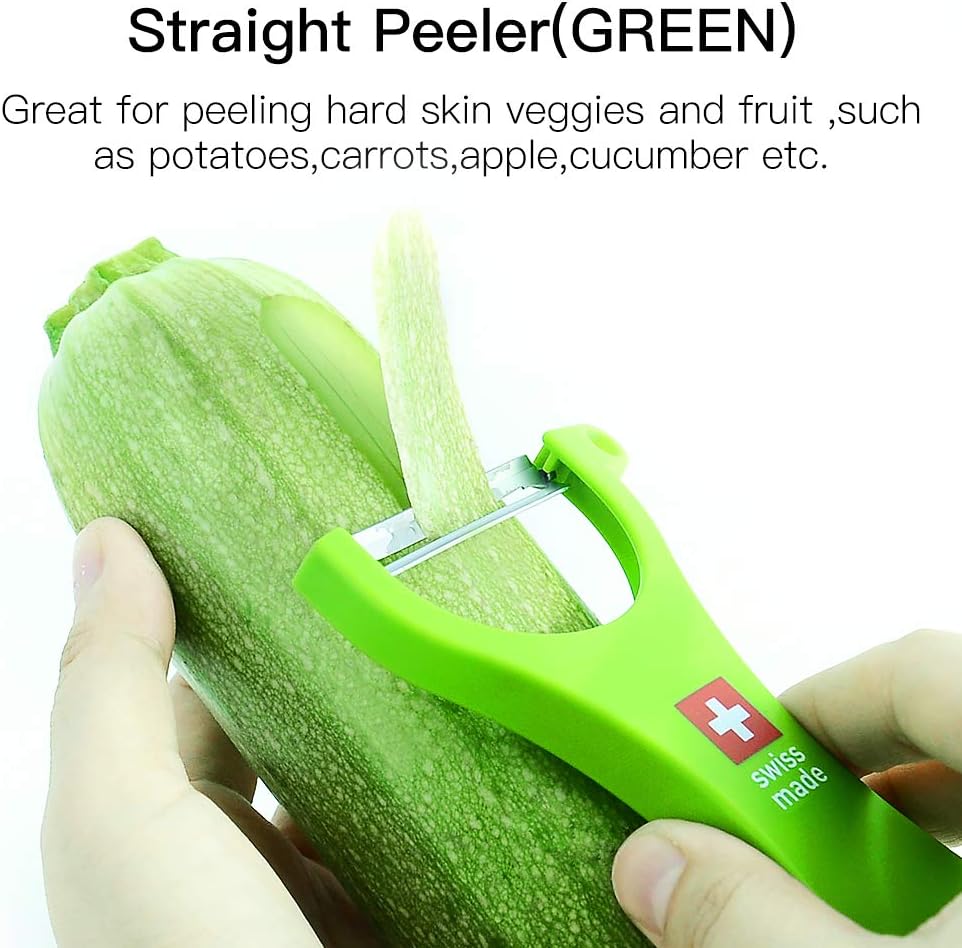 Original Swiss Made Peeler Vegetable&Fruits stainless steel blade Peeler for kitchen (BLACK-Thick skin Peeler)