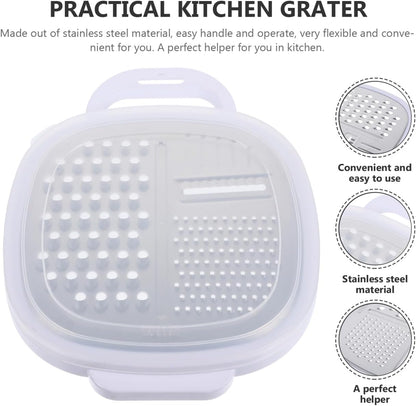 Cheese Grater with Container, Cheese Grater with Handle for Kitchen Box