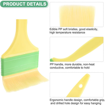 M METERXITY 2-Pack Pastry Brush, Soft Basting Baking BBQ Oil Brush for Cooking/Barbecue/Kitchen [2"]