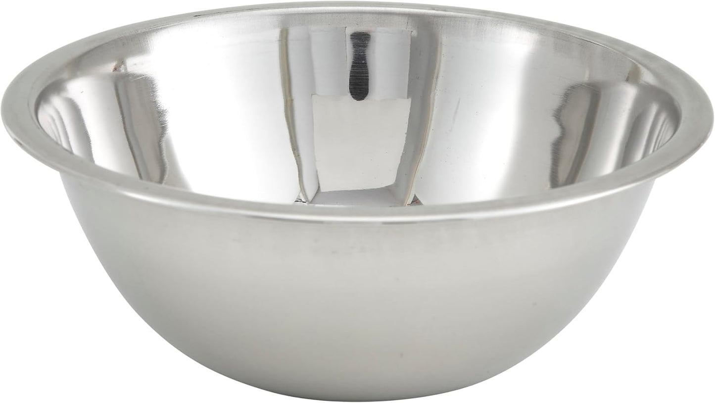 Winco 8 Quart Heavy-Duty Stainless Steel Mixing Bowl with Non-Slip Base