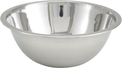 Winco 8 Quart Heavy-Duty Stainless Steel Mixing Bowl with Non-Slip Base