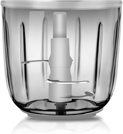Food Processor - Cordless Mini Food Processor & Portable Small Food Chopper for Vegetables Fruit Salad Onion Garlic,Kitchen,1.3Cup 10 0z,150 Watts,Glass Container Dishwasher Safe (Green)