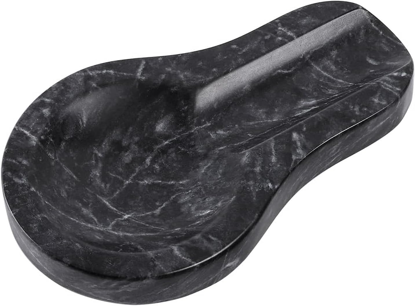 Marble Spoon Rest for Kitchen Stove Countertop, Marble Utensil Holder, Perfect for Spatula, Ladle, Fork (1, Viva jade, 4 * 6.5)
