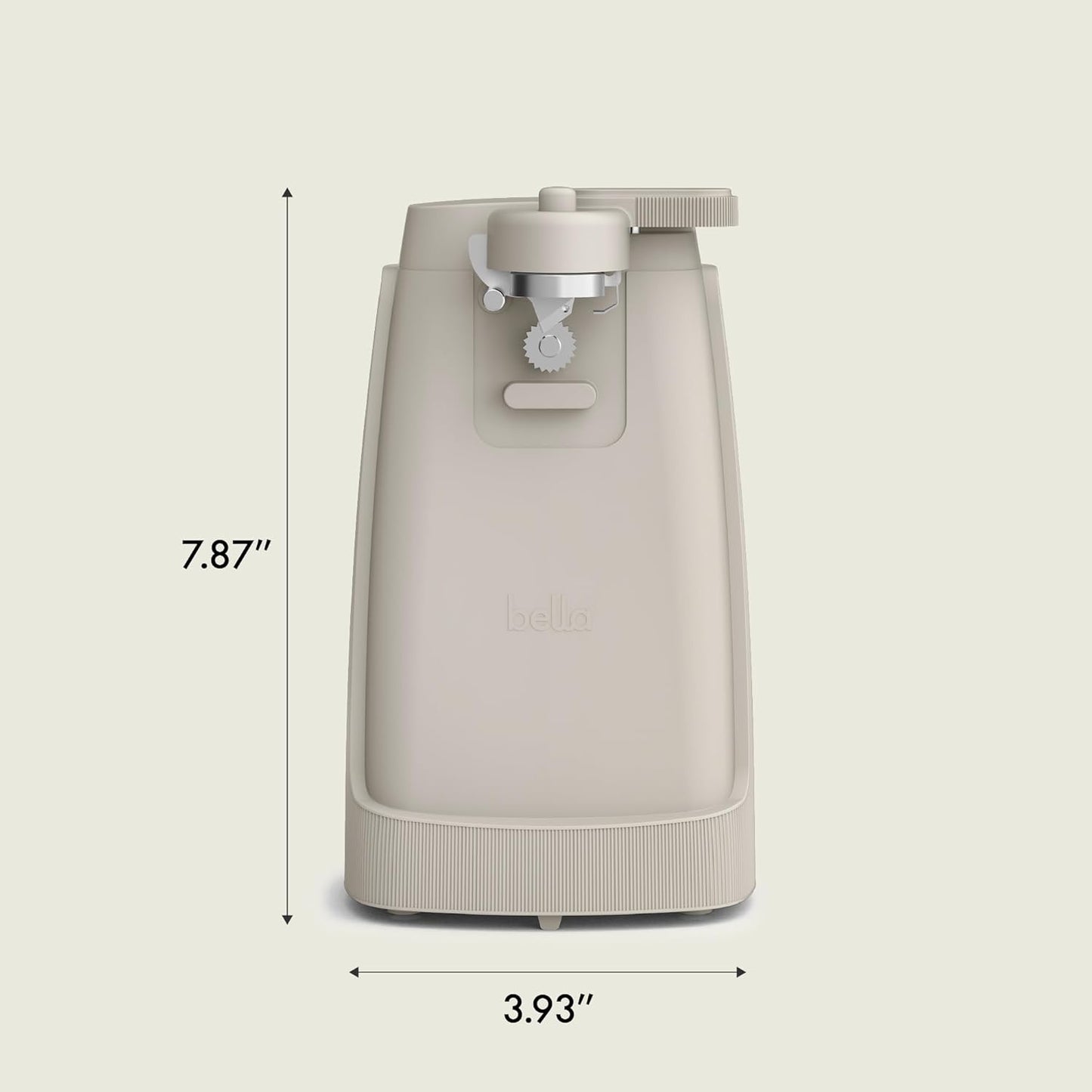 bella Electric Can Opener and Knife Sharpener, Removable Cutting Lever, Cord Storage, Stainless Steel Blade, Sage
