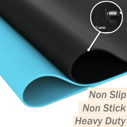 Extra Large Silicone Mat 36" x 24" Place Mats, Heat Resistant Mat for Kitchen Countertop Protector, Thick Placemats Washable Silicone Mats for Kitchen Counter Mat Dining Table Mat, Grey, Sapid
