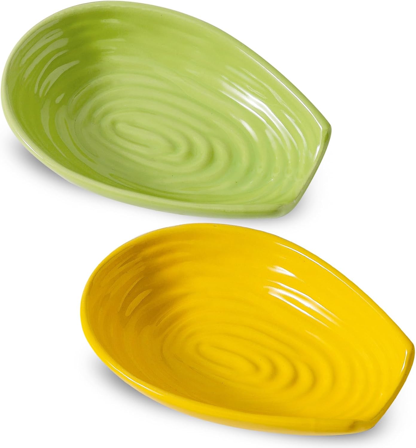 Hasense Spoon Rest for Stove Top - Blue Swirl Pattern Spoon Holder for Stove, Heat-Resistant Spoon Rest for Kitchen Counter, Ceramic Cooking Utensil Rest Ladle Holder for Spatula or Tong, 5.7 Inch