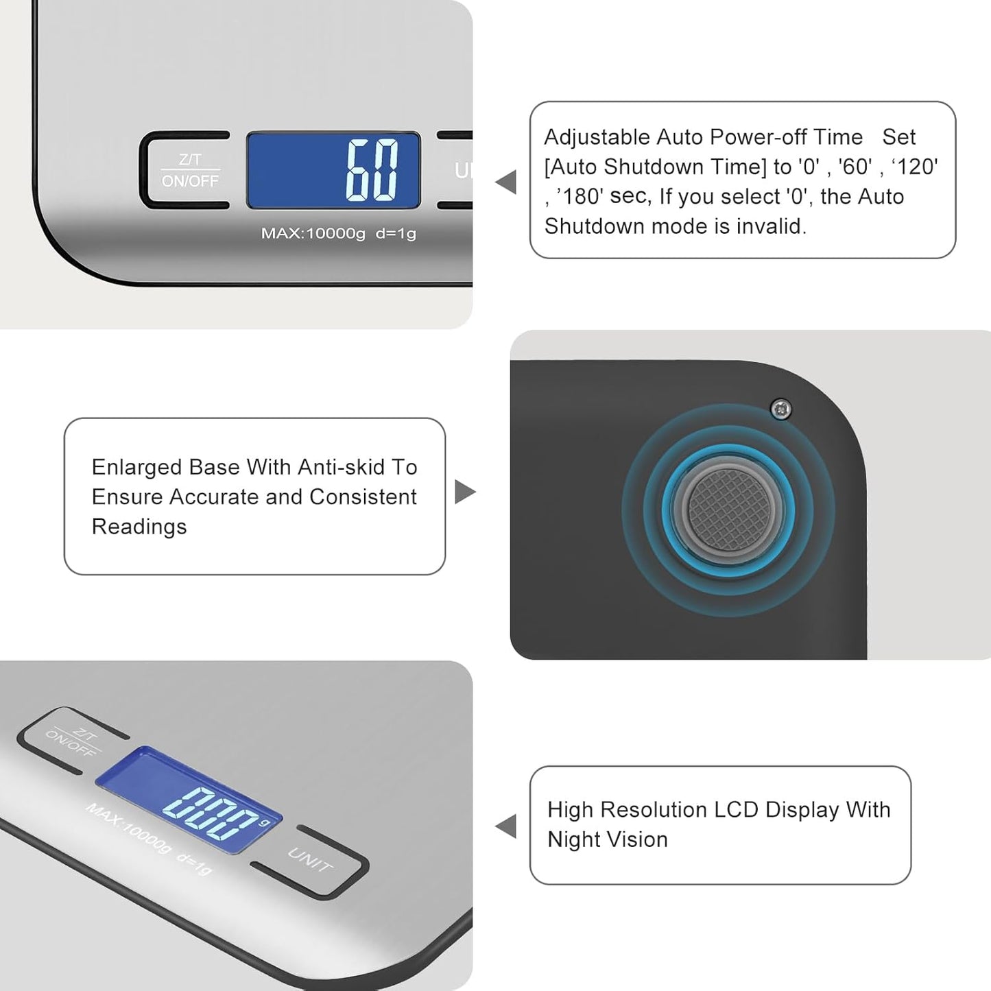Digital Shipping Scale,Stainless Steel Panel, Accurate Portable Postal Scale for Packages, Small Business,Kitchen, Food, Handmade, Liquids, and Boutique (Rose Gold Battery(5kg/1g))