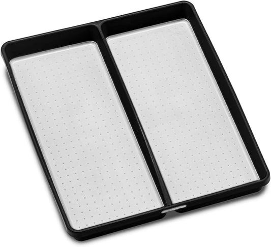 madesmart Premium Small Utensil Tray, Deep Storage for Ladles, Whisks & Serving Tools, Non Slip Lining, for Drawers & Home Organization, White