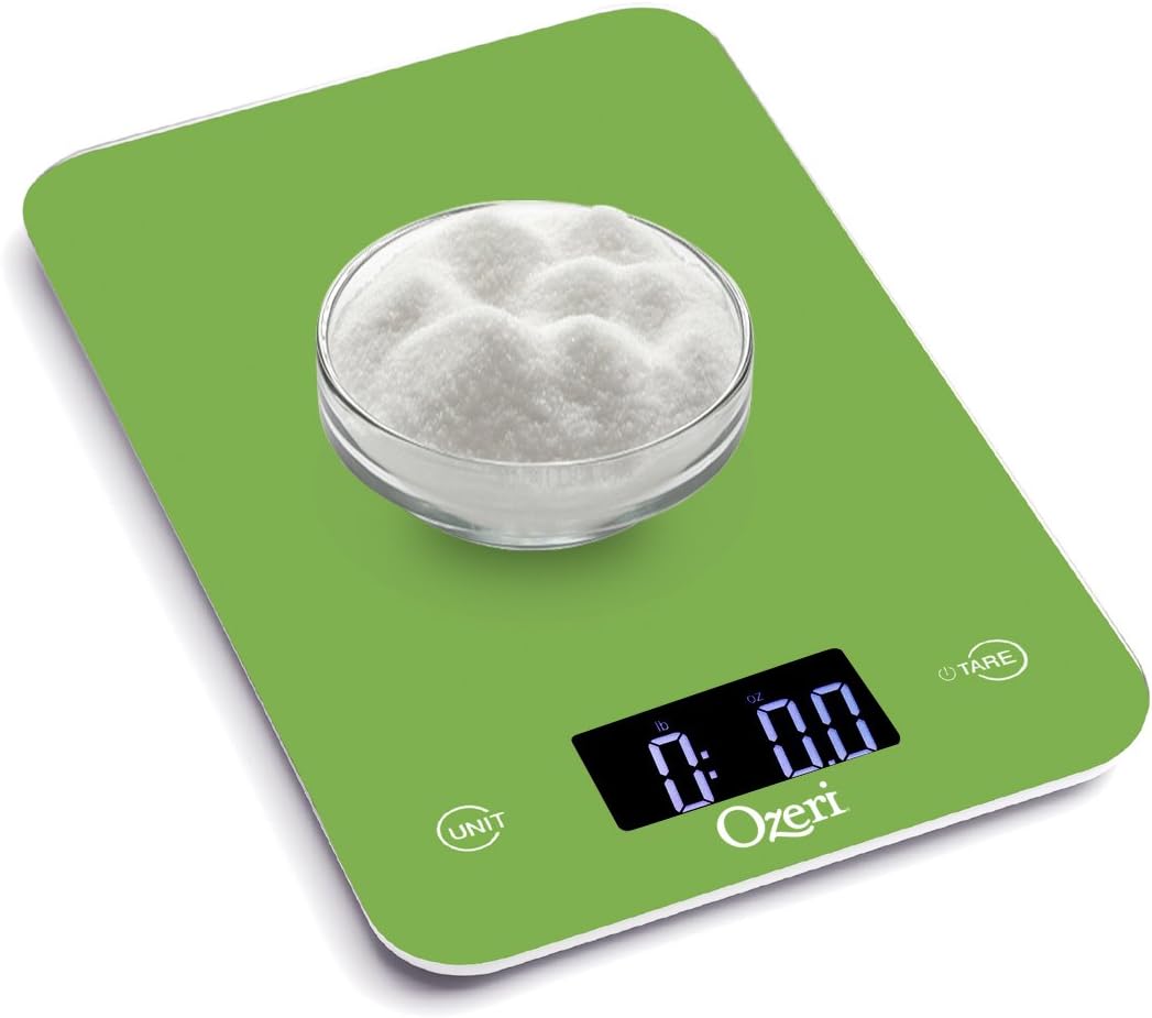 Ozeri Touch Professional Digital Kitchen Scale (12 lbs Edition), Tempered Glass in Elegant Black