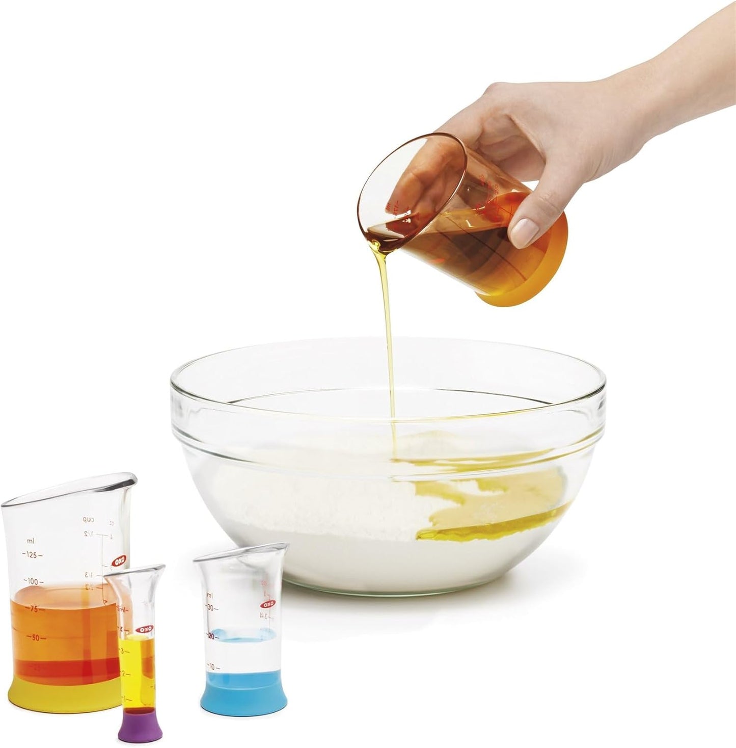 OXO Good Grips 7-Piece Nesting Measuring Beaker Set, Multicolored