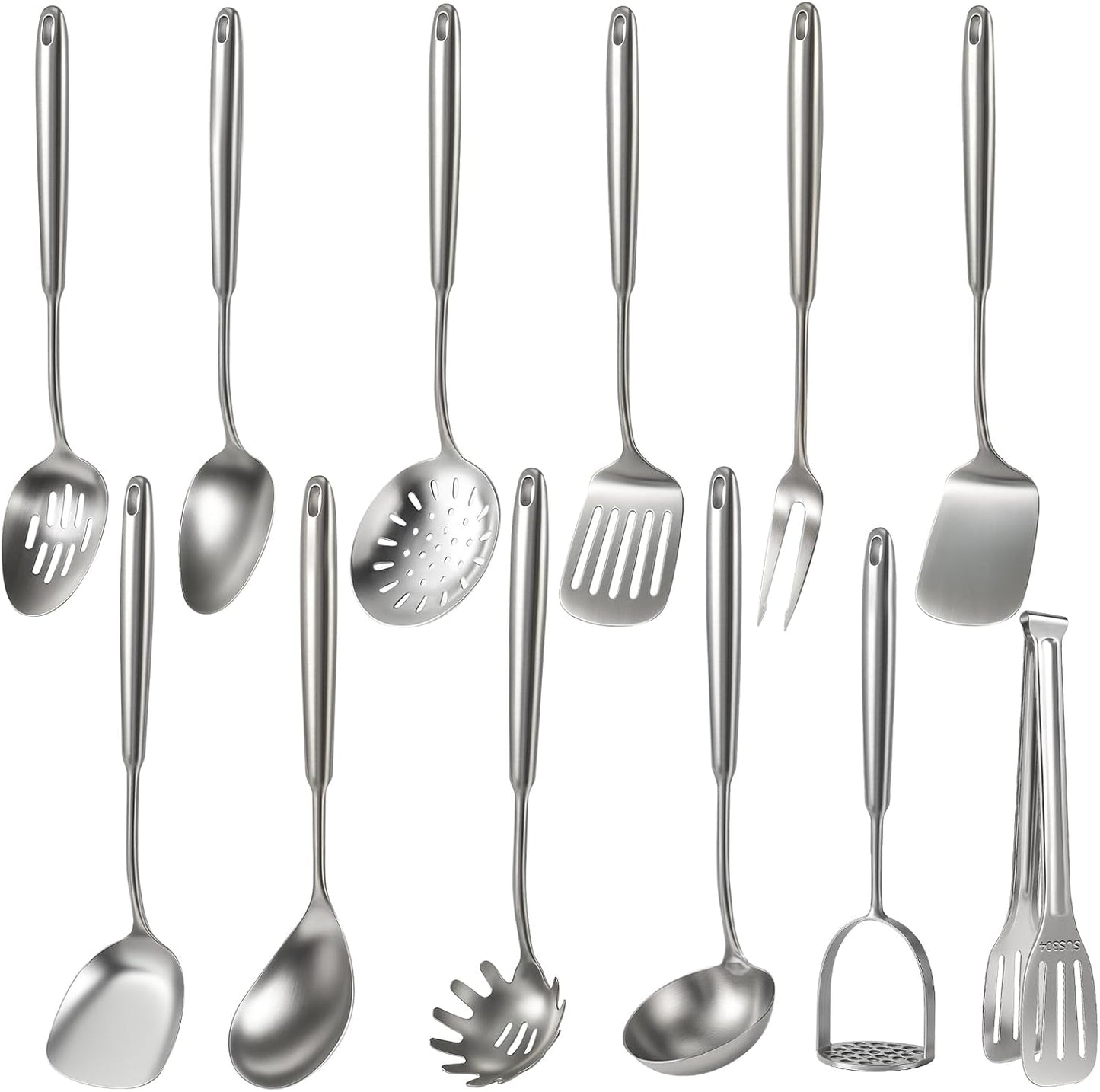 Newness Metal Fish Turner Spatula Stainless Steel for Kitchen Use, Small Griddle Egg Spatula, Flexible, Polished Metal, Corrosion Resistant, Kitchen Slotted Turner with Thin Edge Ideal for Turning,11"