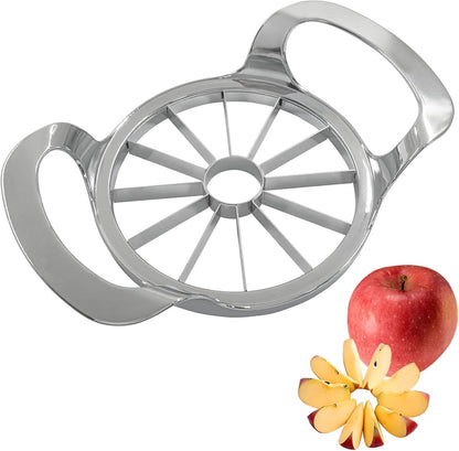 8-Blade Extra Large Apple Slicer, Heavy Duty Apple Cutter Stainless Steel Apple Corer, Sharp Fruit Divider Easy to Use for Kitchen/Home Cooks