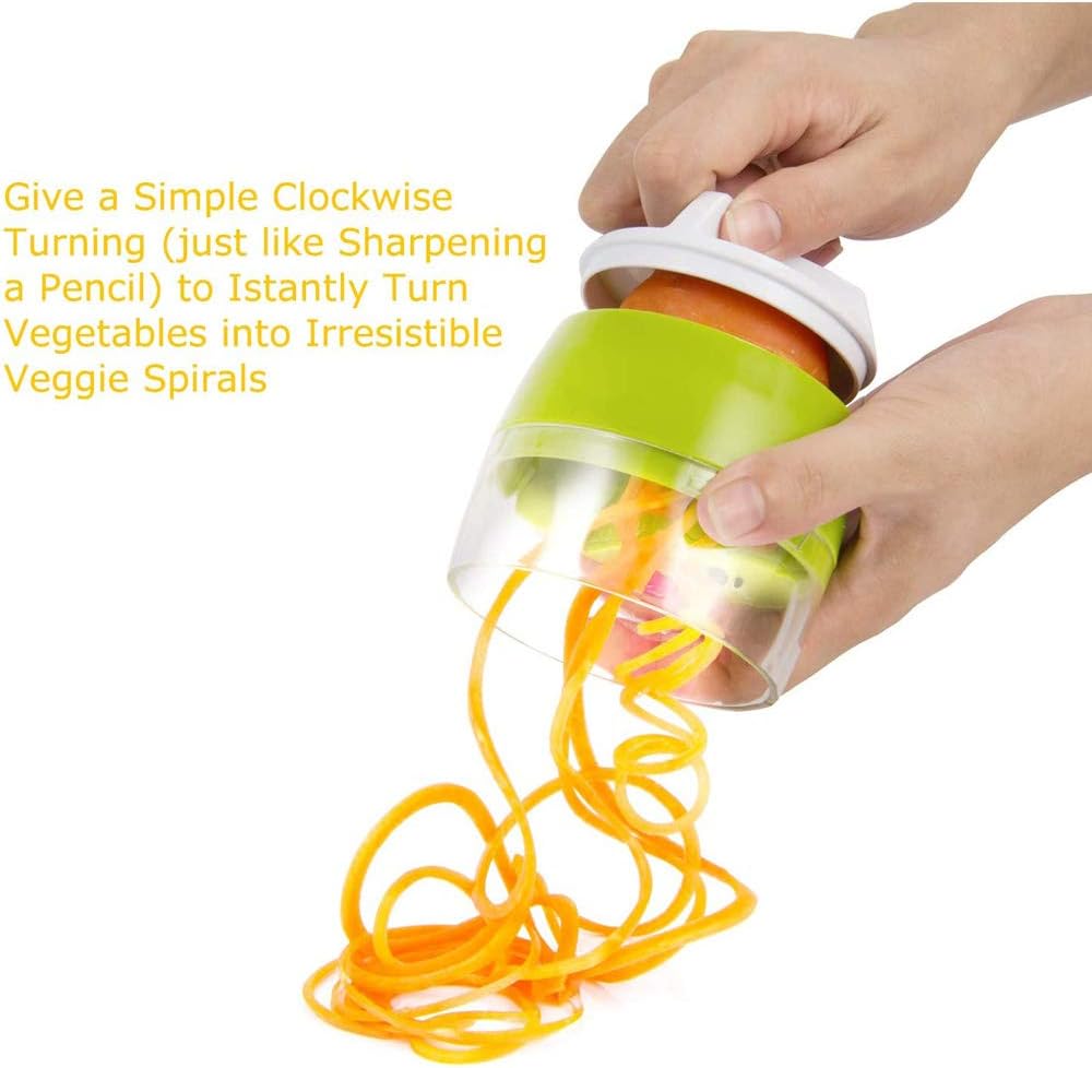 Multi-Function Handheld Spiralizer Vegetable Slicer Adjustable Grater Cutter - axGear