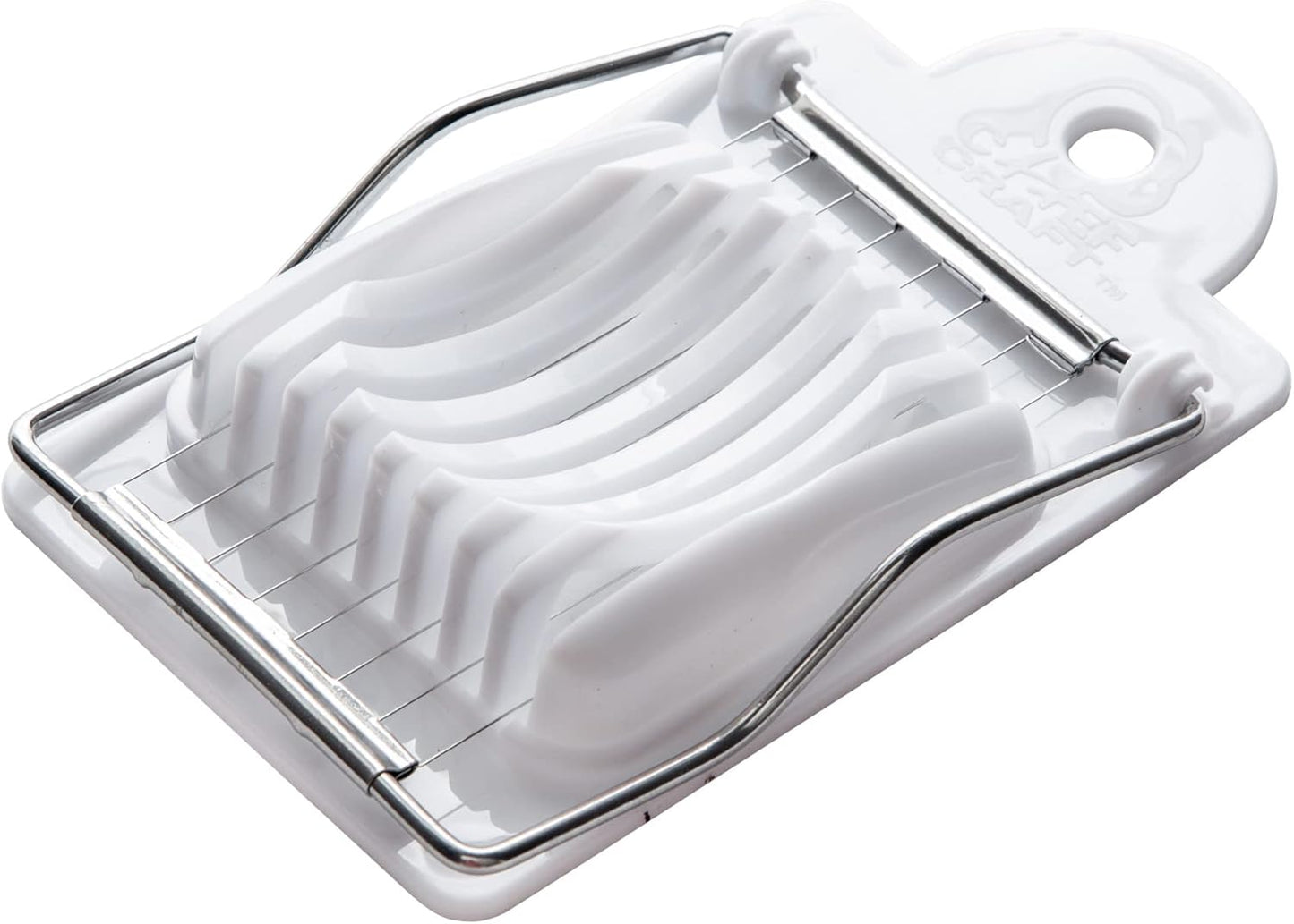 Chef Craft Basic Plastic Egg Slicer, 4 inches in length 8 stainless steel wires, White