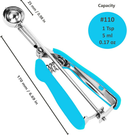 Ice Cream Scoop, 18/8 Stainless Steel Cookie Scoop, Cookie Scoops for Baking, 2 Tbsp/ 30 ml/ 1 oz Cookie Dough Scoop, Ice Cream Scooper with Trigger Release, Cookie Scooper for Baking