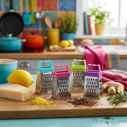12PC Mini Cheese Grater Set, Handheld Box Gratters with 4-Side Stainless Steel Blades, Small Cheese Grater for Kitchen—Fine/Coarse Graters for Cheese, Garlic, Ginger, Vegetables & Potatoes