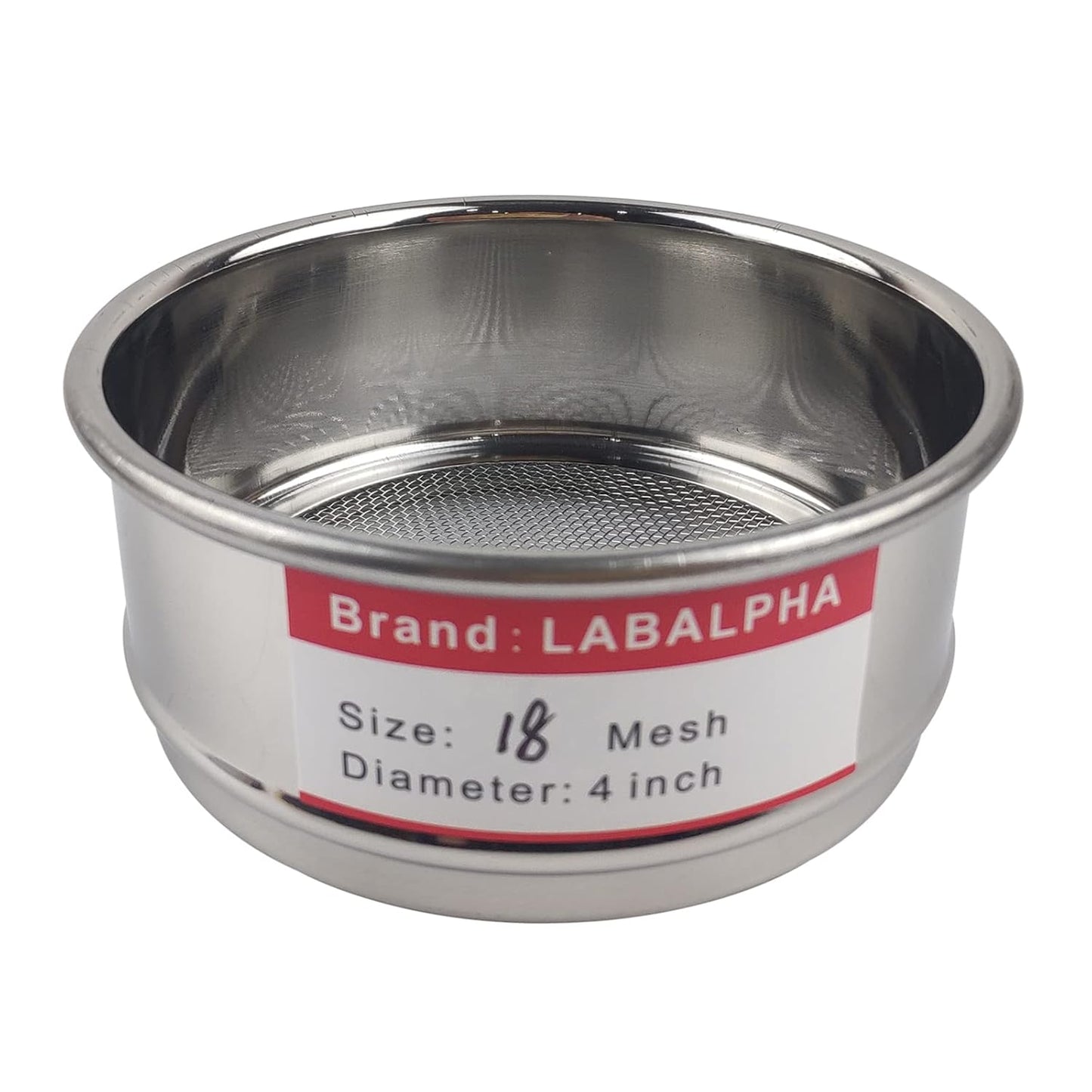 LABALPHA 70 Mesh Lab Sieves, Test Sieve #70 Mesh, 4'' Diameter, 304 Stainless Steel Wire Cloth (0.22mm)