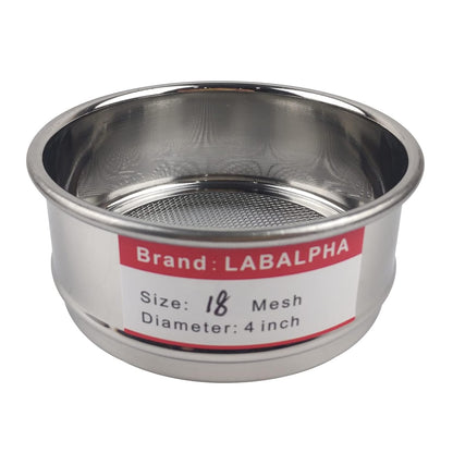 LABALPHA 70 Mesh Lab Sieves, Test Sieve #70 Mesh, 4'' Diameter, 304 Stainless Steel Wire Cloth (0.22mm)