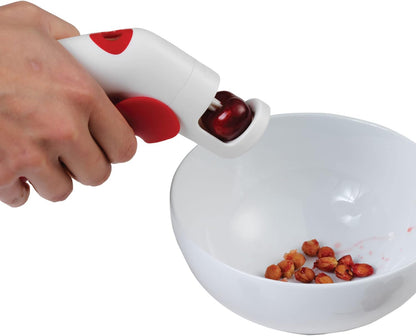 Chef'n QuickPit Cherry and Olive Pitter, Red