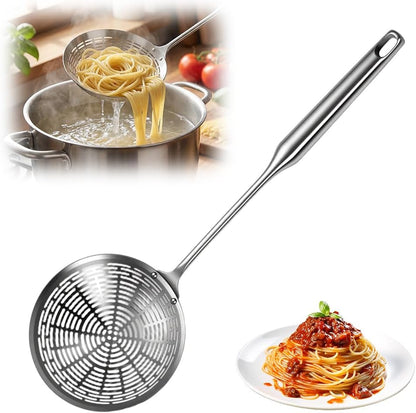 Stainless Steel Spider Strainer Scoop for Deep Wok fat Straining Spoon,Spider Strainer Set with Handle for Kitchen Frying Food, Pasta, Spaghetti, Noodle (6.89 Inch)