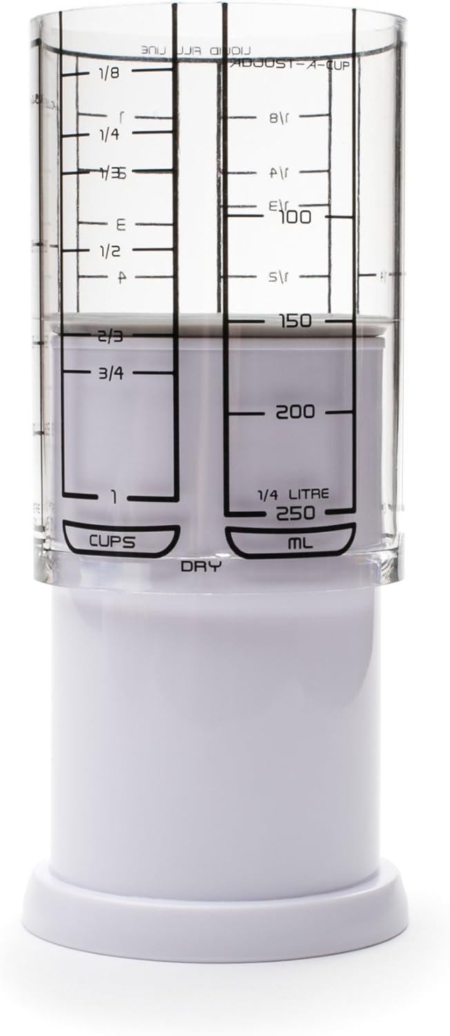 Kitchenart 1 Cup Adjust-A-Cup and White Adjust-A-Teaspoon and Adjust-A-Tablespoon Set