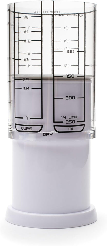Kitchenart 1 Cup Adjust-A-Cup and White Adjust-A-Teaspoon and Adjust-A-Tablespoon Set