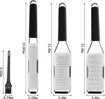 Cambom Lemon & Citrus Zester, Cheese Graters with Stainless Steel Sharp Blade for Parmesan Cheese, Ginger, Garlic, Nutmeg, Chocolate, Vegetables, Fruits, Dishwasher Safe Shredder Fine Blade