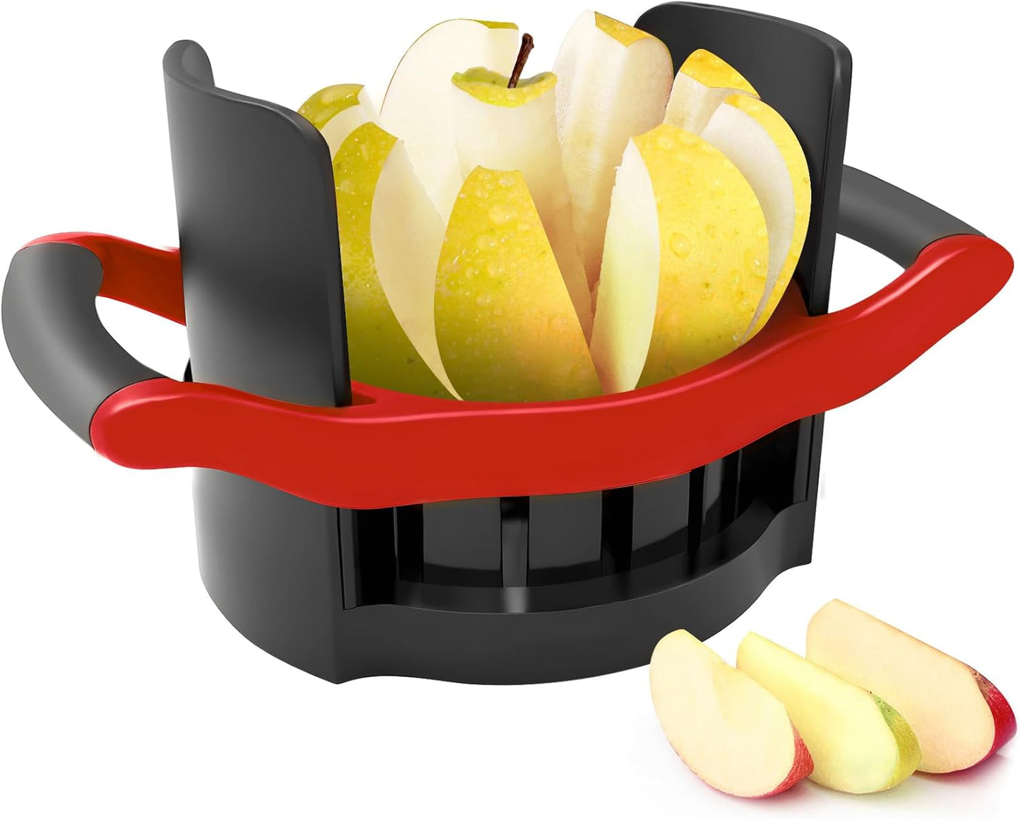 [Upgraded] Newness 5.12 Inch Large Apple Slicer and Corer, Cut 8 Slices All the Way Through, HEAVY DUTY Stainless Steel Apple Corer & Slicer for Fruits & Vegetables - Dishwasher Safe