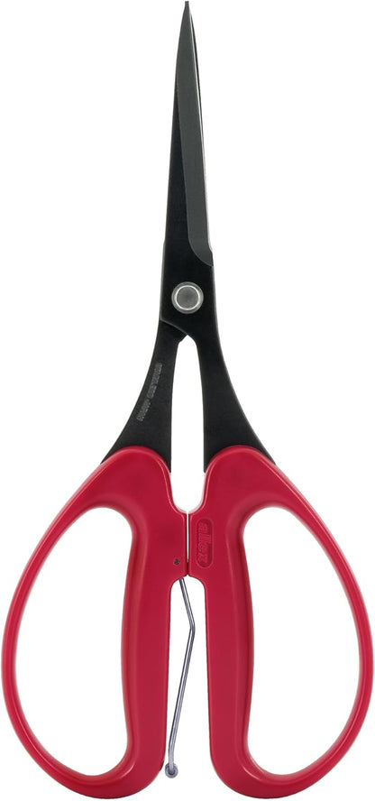 ALLEX Trimming Scissors for Gardening 7" - Japanese Floral Garden Scissors for Plants, Flowers, Herbs - Japanese Stainless Steel Blade with Non-Stick Coating - Spring Loaded Handle - Made in JAPAN