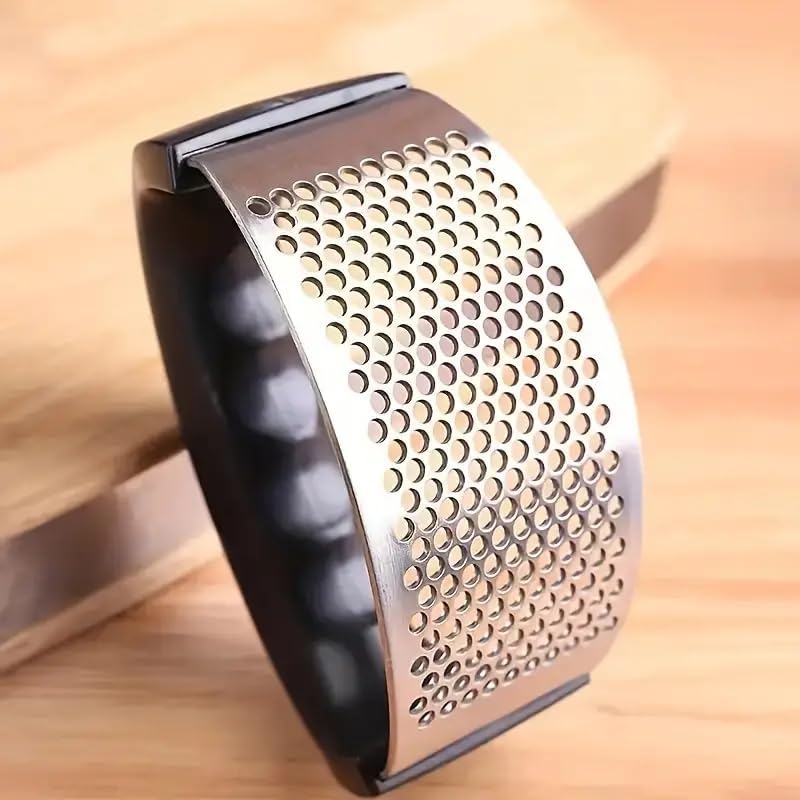 Stainless Steel Garlic Press & Ginger Rocker – Manual Garlic Crusher for Effortless Cooking – Essential Kitchen Tool & Accessory