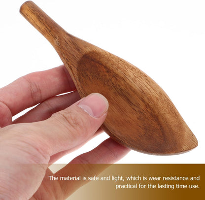 Kichvoe Mini Wood Coffee Measuring Spoon Irregular Shape Reusable Ground Coffee Scoop for Espresso and Tea Powder 4.72 Inch Kitchen Tool