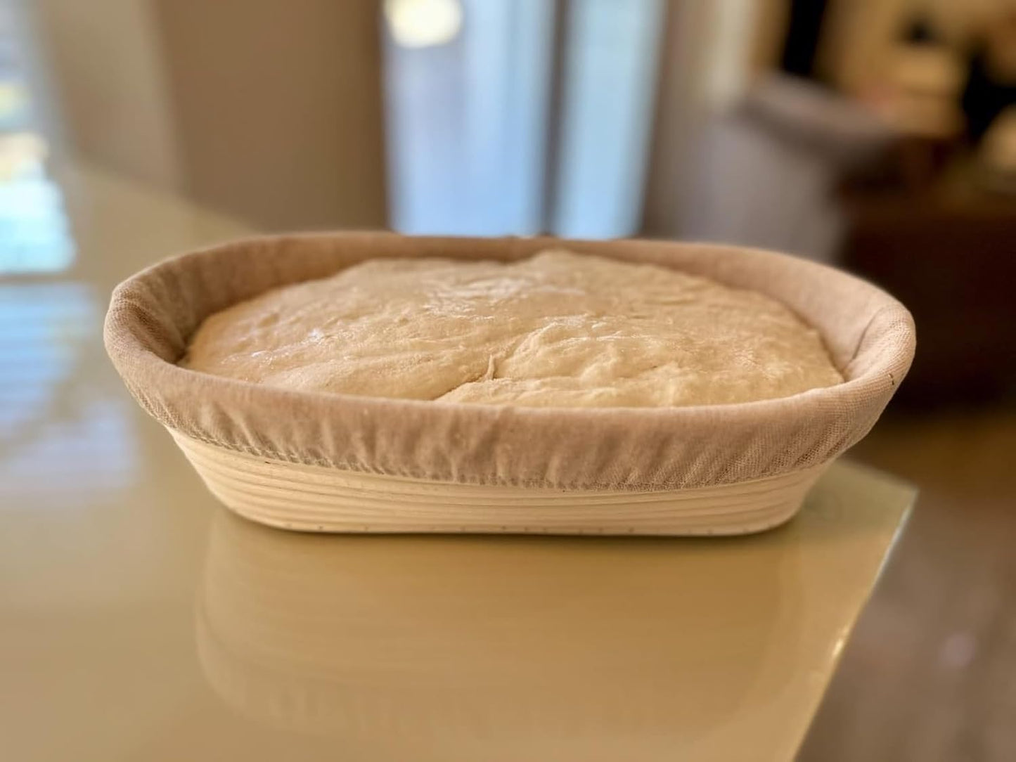 Banneton Bread Proofing Basket, Sourdough Bread Baking Supplies, Round Oval Rattan Rising Proofing Baskets Bowls Set of 2, Artisan Sourdough Bread Gifts for Home Bakers