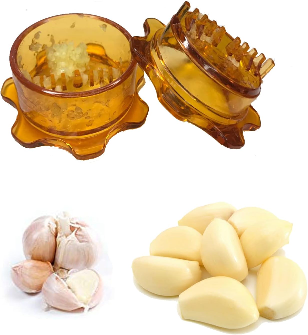 Angel’s Peel Lounge Grlic Mincer Manual Garlic for Quick Meal Preparation - Kitchen Tools for Mincing Grlic, Ginger, Herbs, Nuts (Clear Color)