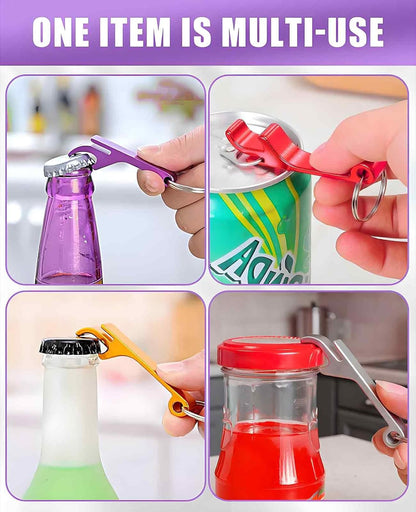 18PCS 9 Colored Keychain Bottle Opener for Men, Small Key Chain Beer Opener