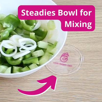 One-Handed Gadget to Secure Any Item, Open Jars & Bottles, Mix Food in A Bowl. Adaptive Equipment for One Hand—Great Gift Idea for Those with Weak or Injured Hands and Stroke Recovery. 3pcs x 3.14"