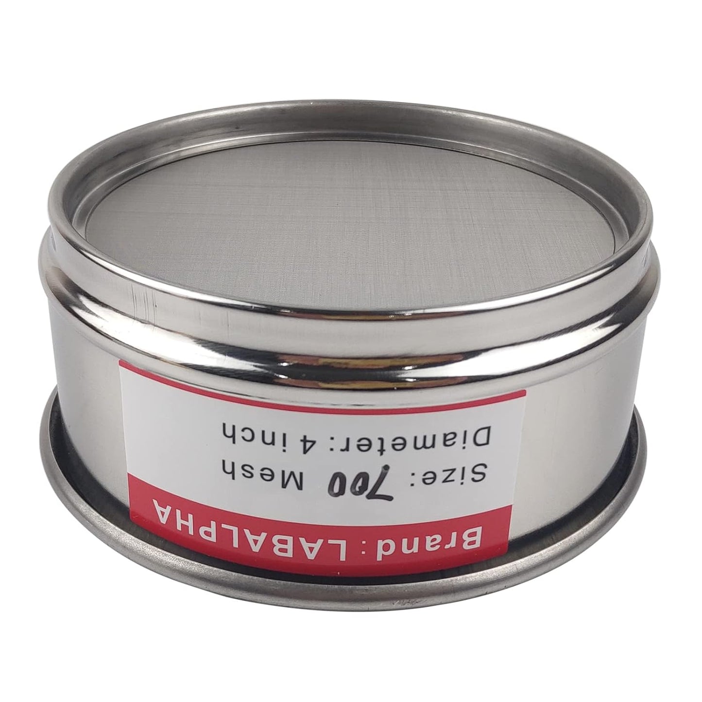 LABALPHA 70 Mesh Lab Sieves, Test Sieve #70 Mesh, 4'' Diameter, 304 Stainless Steel Wire Cloth (0.22mm)