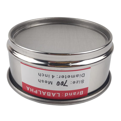 LABALPHA 70 Mesh Lab Sieves, Test Sieve #70 Mesh, 4'' Diameter, 304 Stainless Steel Wire Cloth (0.22mm)