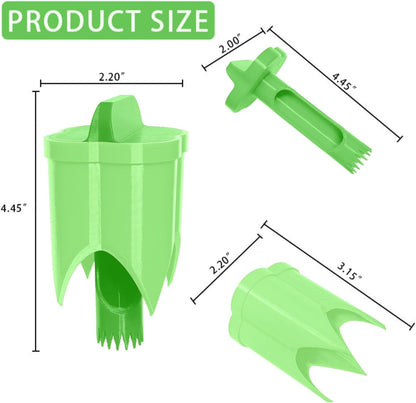 Pepper Corer, 2 in 1 Red Bell Pepper Seed Corer Remover Tool, Fruit & Vegetable Corers Quick Cave Tools for Jalapeno Cutter Deseeder, Green
