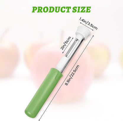 Red Apple Corer and Peeler, Multi Functional Apple Corer for Bell Peppers Pears,Stainless Steel 2-In-1 Household Kitchenware, Plastic-Handle,Fruit and Vegetable Peeling Tool,Christmas Halloween Gifts