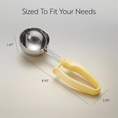 Restaurantware Ice Cream Scoop 1 Case 3.75 oz Stainless Steel Portioner Commercial Kitchen Tool Comfortable Grip Dishwasher-Safe Ambidextrous Handle