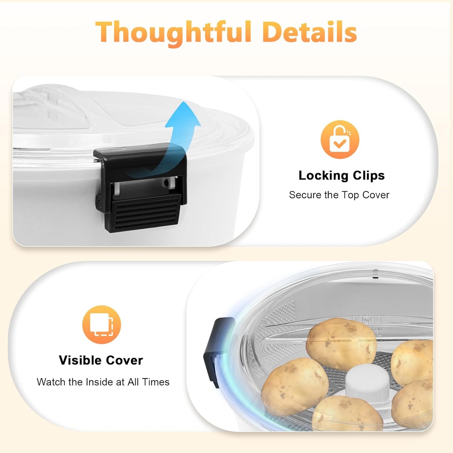 Electric Potato Peeler Machine with 2 Spare Blades, Automatic Potato Peeler Stainless Steel Swivel Vegetable Fruits Fruit Potato Peeler, Apple Paring Machine Kitchen Peeling Tool