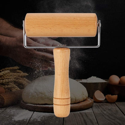 Watris Veiyi Small Rolling Pin, Wooden Dough Roller, Non-Stick Pizza Roller, Dough Baker Roller Set for Home Kitchen Baking Cooking(Type 2)…