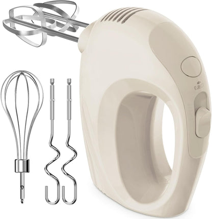 Hand Mixer, 5-Speed Electric Whisk with Turbo Boost Includes 5 Stainless Steel Attachments - Great Stand Mixer Alternative for Baking Cakes, Bread & More