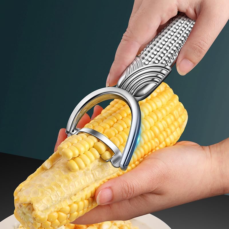 Corn Peeler, Stainless Steel Cob Stripper Tool, Kernel Remover for Corn Cob